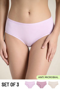 Zivame Regular Rise Full Coverage Hipster Panty (Pack of 3) - Multicolor — thumbnail 1